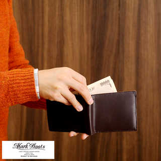 Mark Boots 二つ折り財布 コードバン 小銭入れあり 日本製