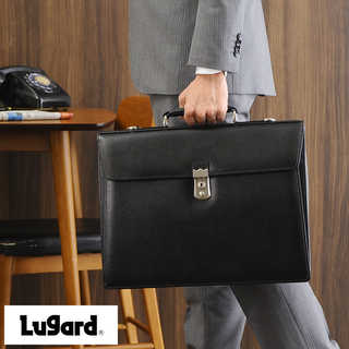 青木鞄 Lugard メンズ ブリーフケース 鍵付き2層 BALBOS ブラック