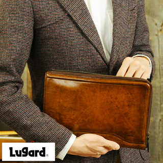 青木鞄 メンズ セカンドバッグ 本革 シャドー牛革 クラッチバッグ Lugard G-3