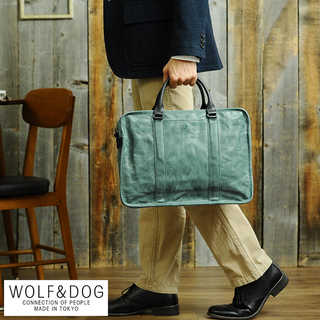 WOLF＆DOG 馬革ブリーフケース B4対応 ホワイトホース  メンズ ビジネスバッグ 本革 日本製