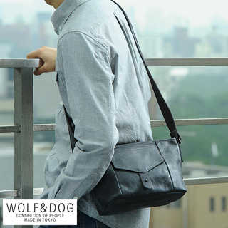 WOLF＆DOG 馬革ミニショルダーバッグ ホワイトホース  メンズ ショルダーバッグ ミニ 本革 日本製 小さい 小型