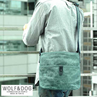 WOLF＆DOG 馬革サコッシュバッグ ホワイトホース  メンズ サコッシュ 本革 日本製 iPad mini