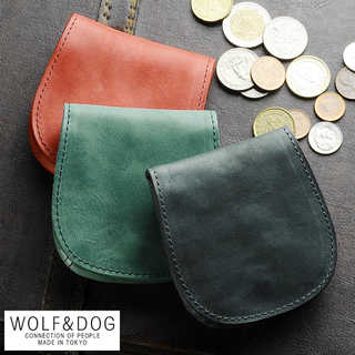 WOLF＆DOG 馬蹄型コインケース ホワイトホース  メンズ 小銭入れ 馬革 本革 レザー 日本製