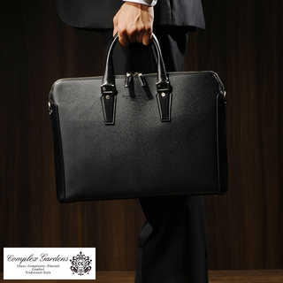 青木鞄 COMPLEX GARDENS ドイツ型押し牛革ブリーフケース 熾盛 ブラック