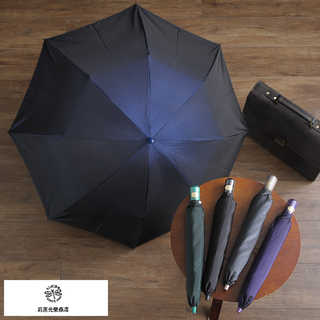 前原光榮商店 折り畳み傘 グラスファイバー傘 8本骨 58cm シャンブレイ 楓持ち手 CHAMBRAY-M-T