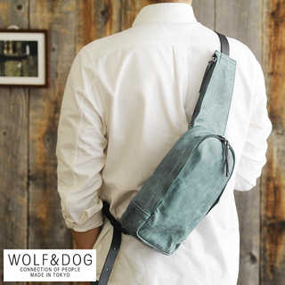 WOLF＆DOG 馬革ワンショルダーバッグ ホワイトホース