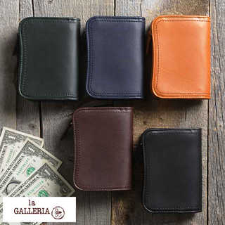 青木鞄 二つ折り財布 L字ファスナー小銭入れ付き la GALLERIA Classico