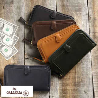 青木鞄 長財布 ラウンドファスナー 外ポケット付き Classico la GALLERIA