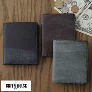 BRIT HOUSE ブライドルレザー スリム二つ折り財布 小銭入れあり Bridle Leather Flat Series