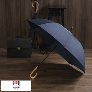 小宮商店 ジャンプ傘 雨傘 ワンタッチ ミラトーレ 超撥水生地 65cm 8本骨 籐持ち手