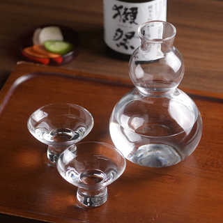 潤 ひさご酒器セット  徳利 おちょこ セット お猪口 とっくり 日本製 ガラス 日本酒 酒器 酒好き