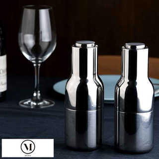 MENU 調味料入れ おしゃれ 容器 ボトルグラインダー ステンレス製 ソルトミル & ペッパーミル 2個 セット 塩 胡椒 ミル 胡椒挽き