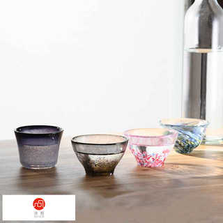 津軽びいどろ  あおもりの肴盃 単品  おちょこ ガラス お猪口 冷酒器 日本酒 酒器 日本製 おしゃれ 和風 お酒好き