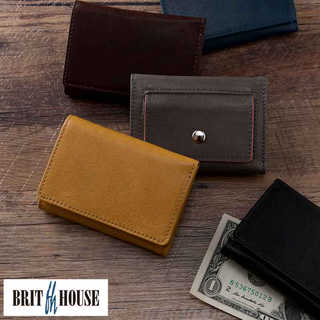 BRIT HOUSE メンズ財布 三つ折り ソフトアンティークレザー