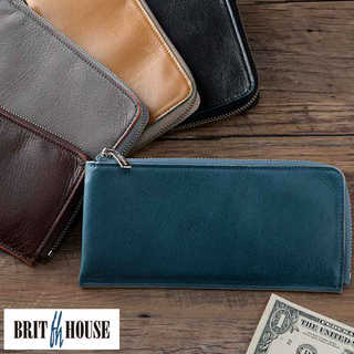 【 期間限定セール 在庫限り50%OFF 】 長財布 メンズ L字 ファスナー 本革 BRIT HOUSE メンズ長財布 L字ジッパー ソフトアンチックレザー  おしゃれ レザー 革 かっこいい