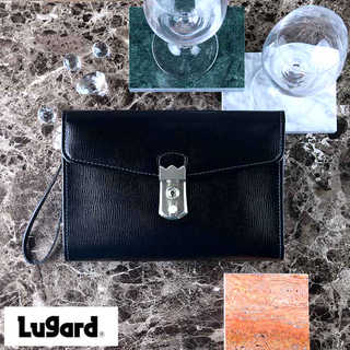青木鞄 Lugard クラッチバッグ BALBOS カブセ フラップ 鍵付き ブラック
