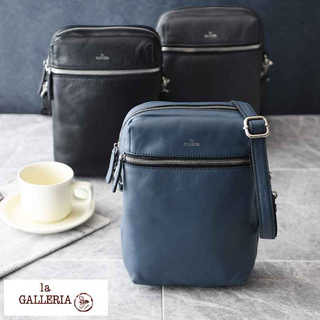 青木鞄 la GALLERIA Aperto 縦型 ボックス メンズショルダーバッグ