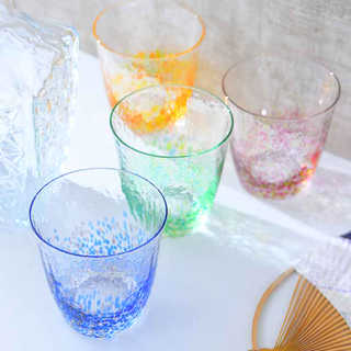 ハンドメイド ロックグラス 水の彩 300ml