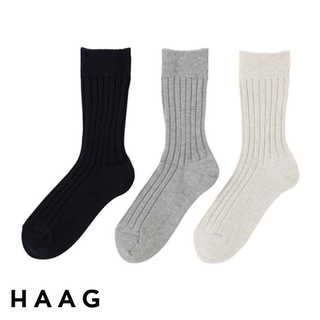 HAAG WIDE RIB SOCKS コットン リブソックス