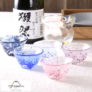 Tomi Craft 江戸硝子 きわみ 底カット 花平おとし 吟醸 盃 酒杯  お猪口 おちょこ 酒器 日本製 伝統 おしゃれ 大人