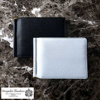 青木鞄 COMPLEX GARDENS 純札 小銭入れなし 二つ折り財布 盤珪