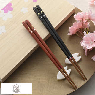 箸蔵まつかん 夫婦箸 桜富士 箸置きセット 食洗機対応 箱付き