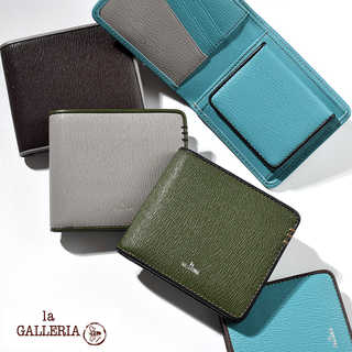青木鞄 la GALLERIA 二つ折り財布 小銭入れあり Orlo