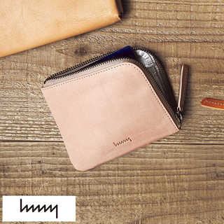 hmny casual NT L字ファスナー財布 ナチュラル