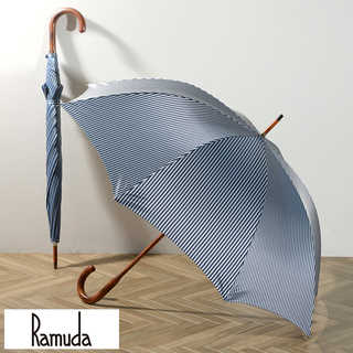 Ramuda 1本棒長傘 ロンドンストライプ 65cm 8本骨