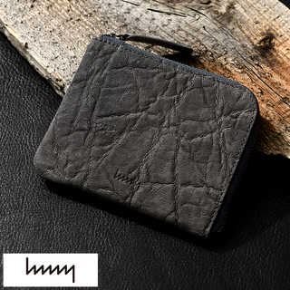 hmny casual 象革 コンパクト財布 限定モデル エレファントグレー