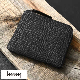 hmny casual 鮫革 コンパクト財布 限定モデル シャークブラック