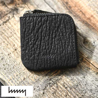 hmny casual 鮫革 ミニ小銭入れ 限定モデル シャークブラック