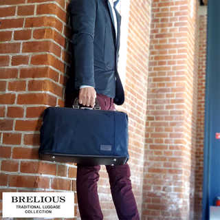 BRELIOUS アーミダック帆布 ダレス ボストンバッグ 41cm
