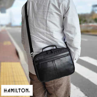 HAMILTON 2way Box型 横型ショルダーバッグ