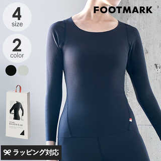 FOOTMARK フットマーク ベースウェア ロングスリーブ women mnr-0617 姿勢矯正猫背矯正/インナー カットソー/レディース/女性/補正/日本製/ゆがみ/肩こり/改善 解消/