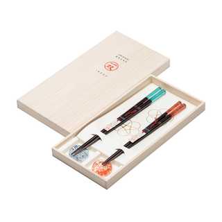 一双　夫婦箸 お箸＆箸置きセット［ 潮風 ］ 