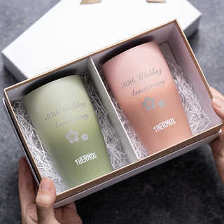 名入れ  サーモス 長寿祝い向け 真空断熱タンブラー ペアセット［JDM-340］