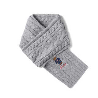 POLO RALPH LAUREN ポロラルフローレン PC1036 Recycled Cable Bear Scarf Polo ベア刺繍 ケーブルニットマフラー
