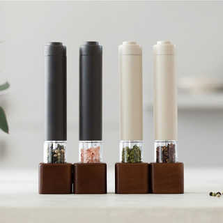 レコルト 電動ソルト＆ペッパーミル ミニ [2本セット/スタンド付き]