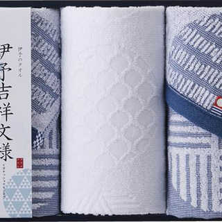 今治タオル 伊予吉祥文様 フェイスタオル2P&ウォッシュタオル IM2545
