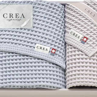 CREA×今治ワッフルソフト バスタオル&フェイスタオル CRW9500-BL ブルー