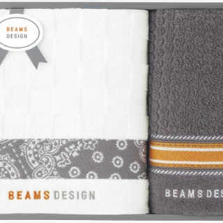 BEAMS DESIGN チェッカーバンダナ バスタオル&フェイスタオル 51-3139400GY グレー
