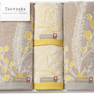 Taoyaka ミモザ フェイスタオル2P&ウォッシュタオル2P TAO-31Y