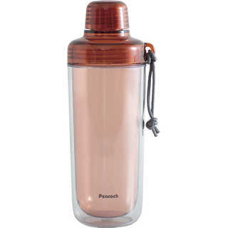 ピーコック|クリアボトル(ダブルウォール)キャップタイプ480ml ブリック