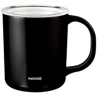 ハリオ セラミックコーティング真空二重保温マグ350ml(ブラック)