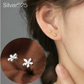 花モチーフ フラワーピアス Silver925