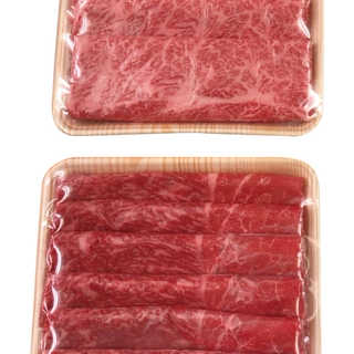 銀座吉澤 黒毛和牛雌牛 霜降りと赤身の食べ比べすき焼きセット