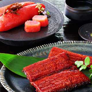 ぎおん割烹なか川|うなぎ蒲焼と柚子風味辛子明太子セット