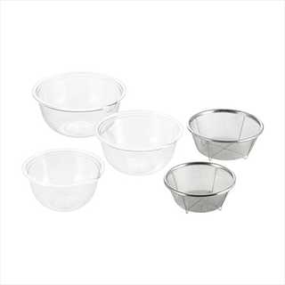 レンジボウル3pcs&ザル2pcs  4003069