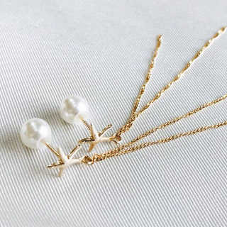 Starfish チェーンイヤリングorピアス